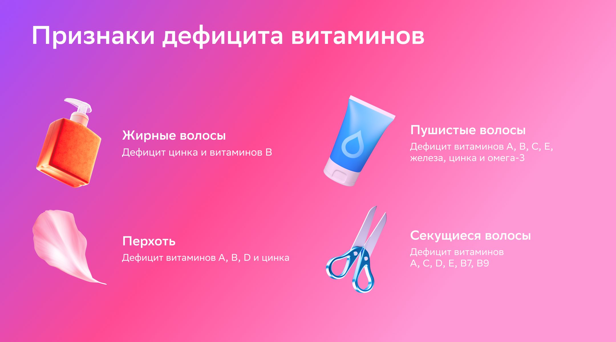 Признаки дефицита витаминов - как организм сигнализирует о нехватке витаминов